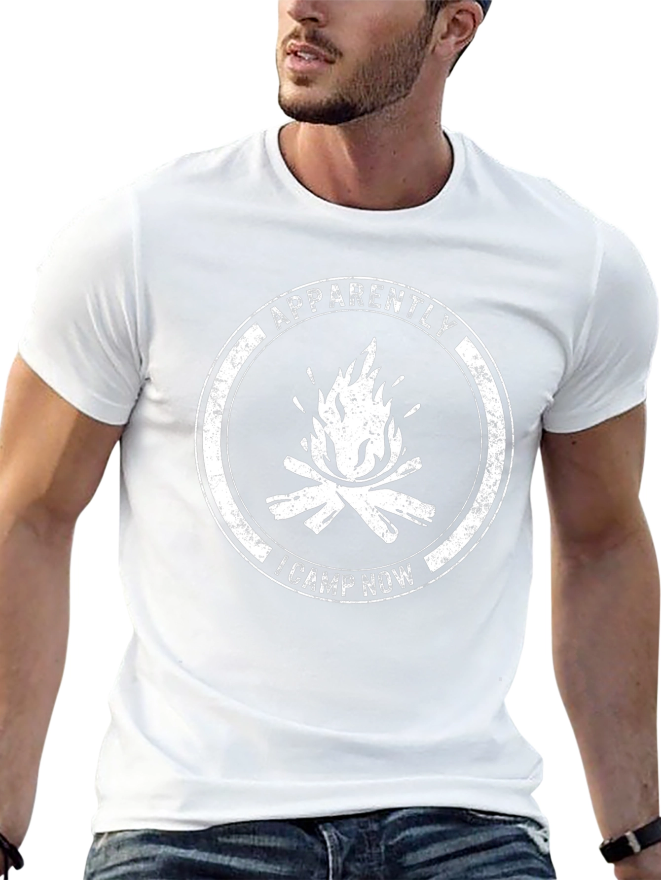 Apparently I Camp Now - Campfire Graphic Tee