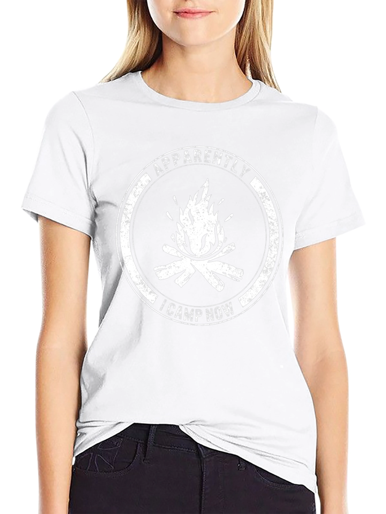 Apparently I Camp Now - Campfire Graphic Tee