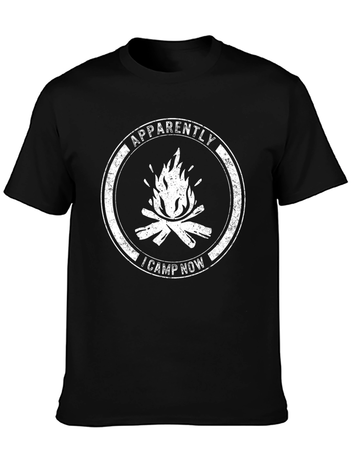 Apparently I Camp Now - Campfire Graphic Tee