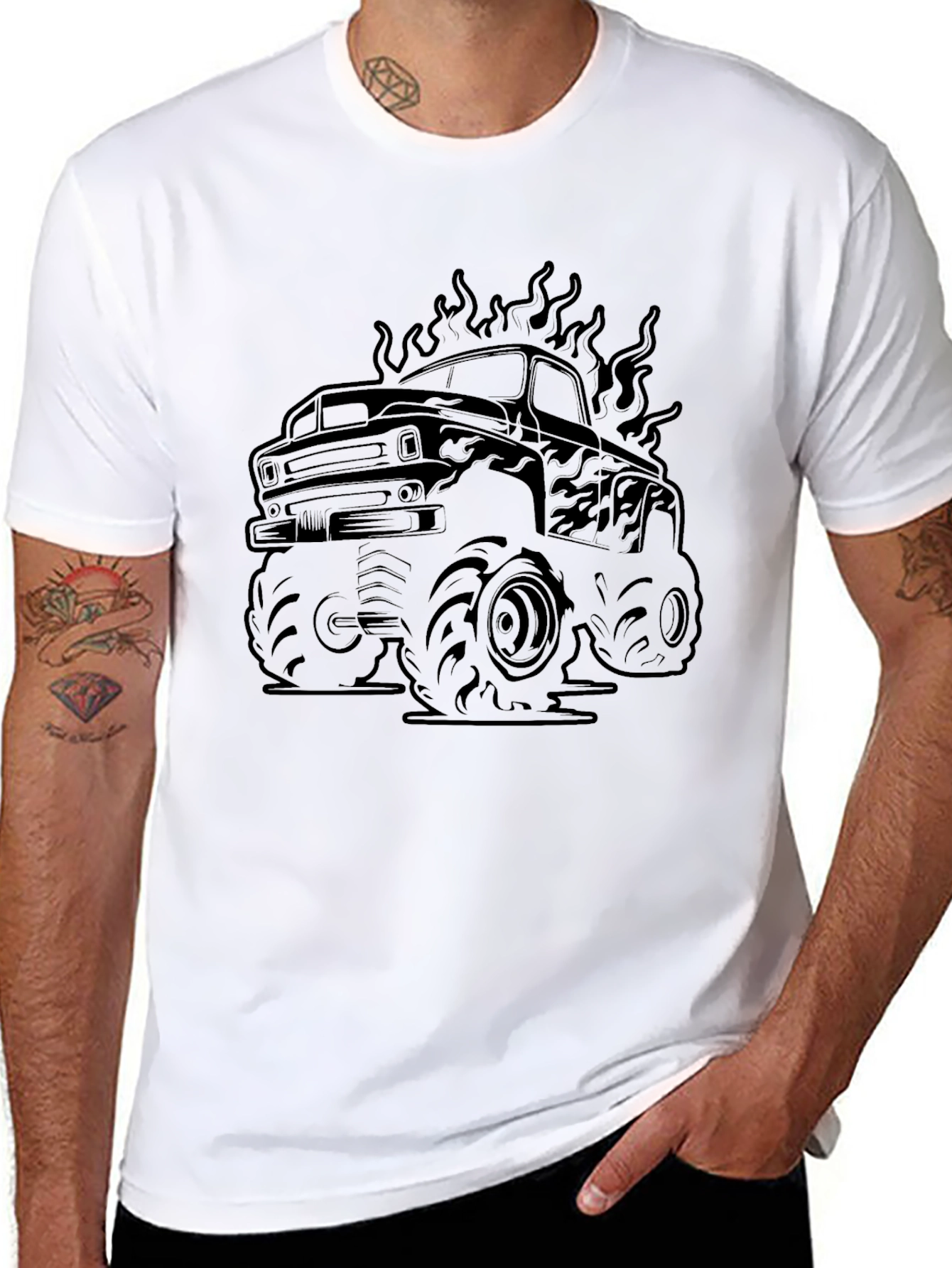 Monster Truck Graphic T-Shirt - Black