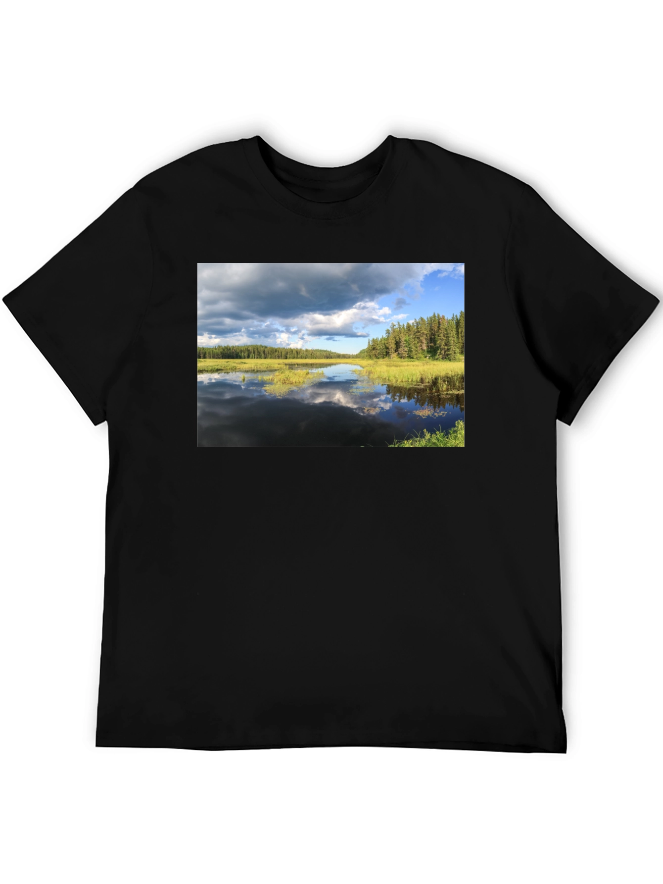 Lakeside View Graphic Tee - Black