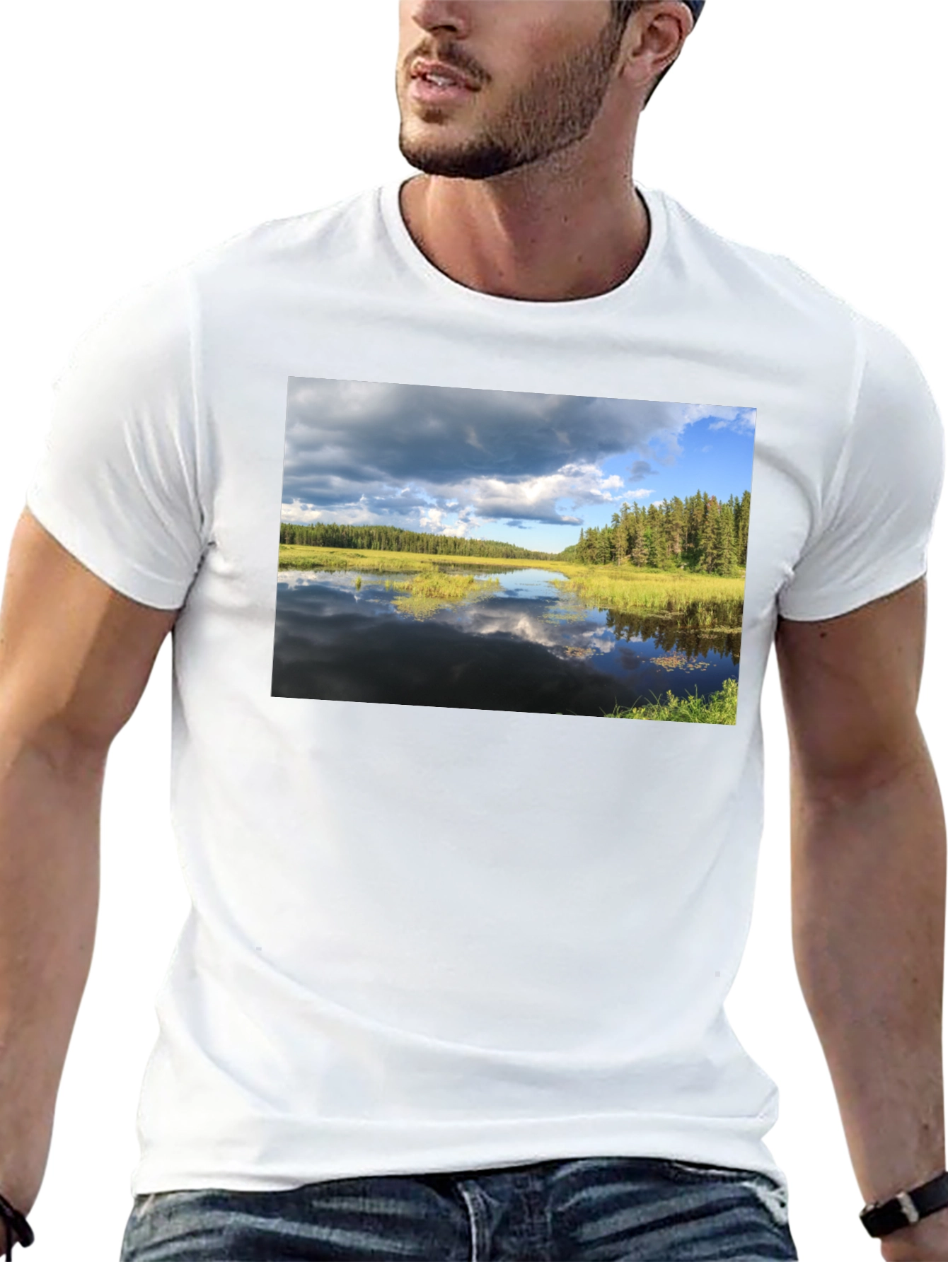 Lakeside View Graphic Tee - Black