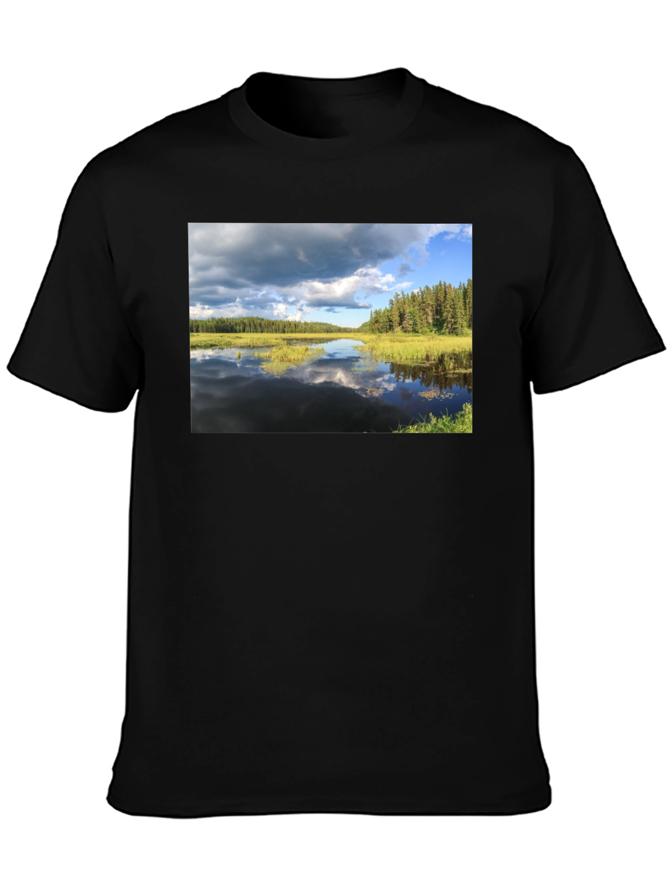 Lakeside View Graphic Tee - Black