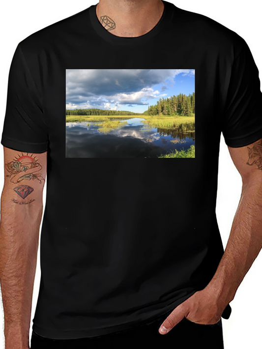 Lakeside View Graphic Tee - Black