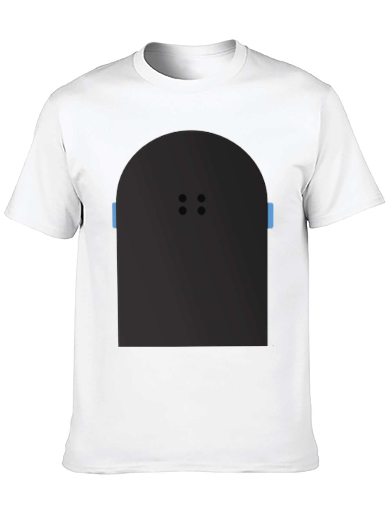 Geometric Robot Graphic Tee - Black
