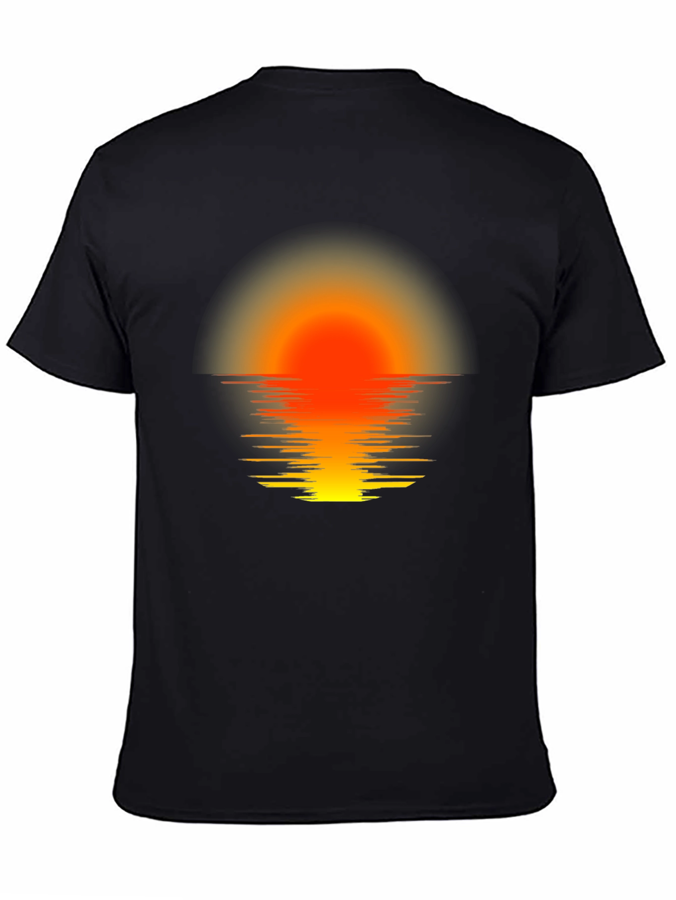Sunset Horizon Graphic Tee - Black