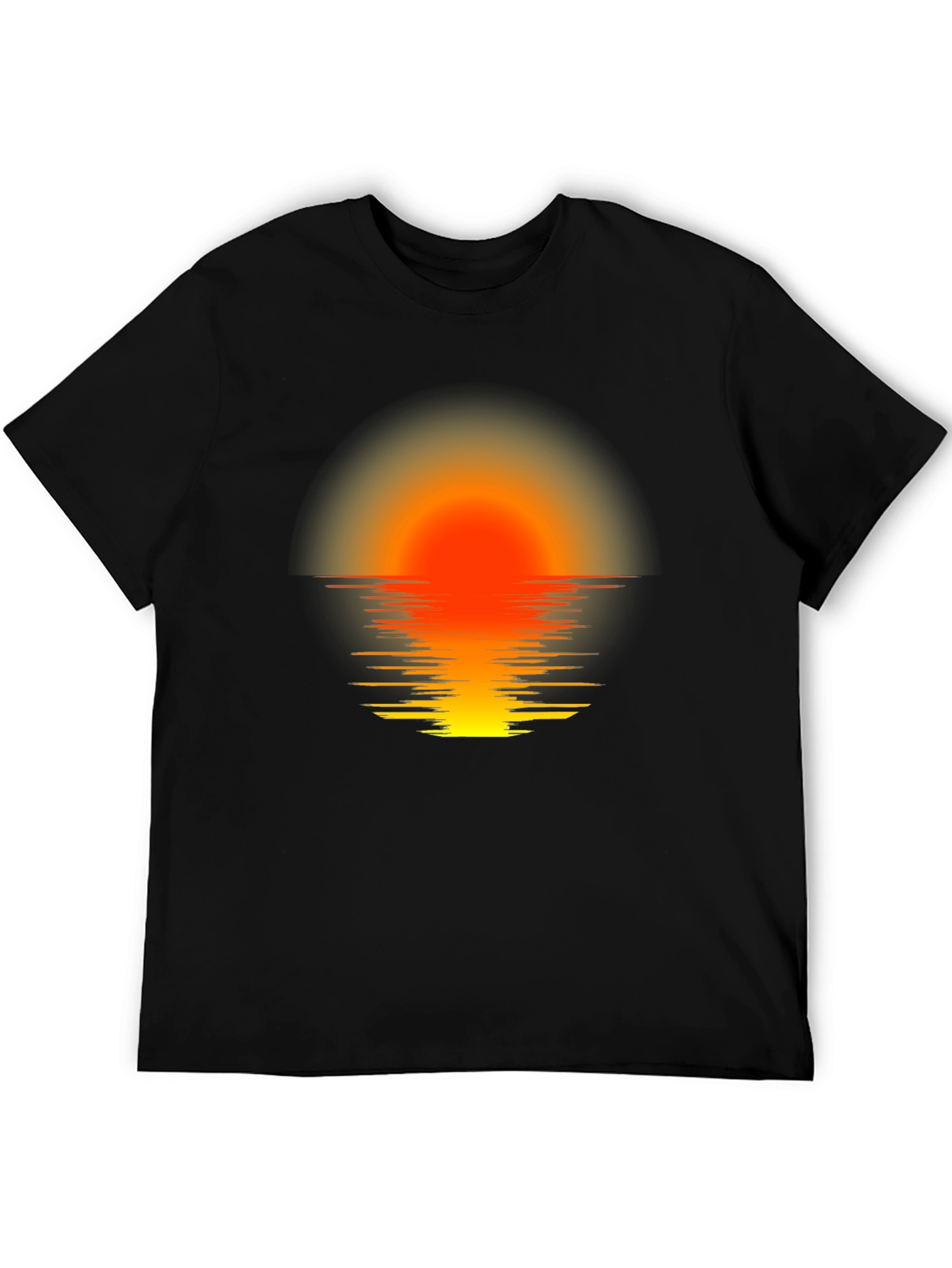 Sunset Horizon Graphic Tee - Black