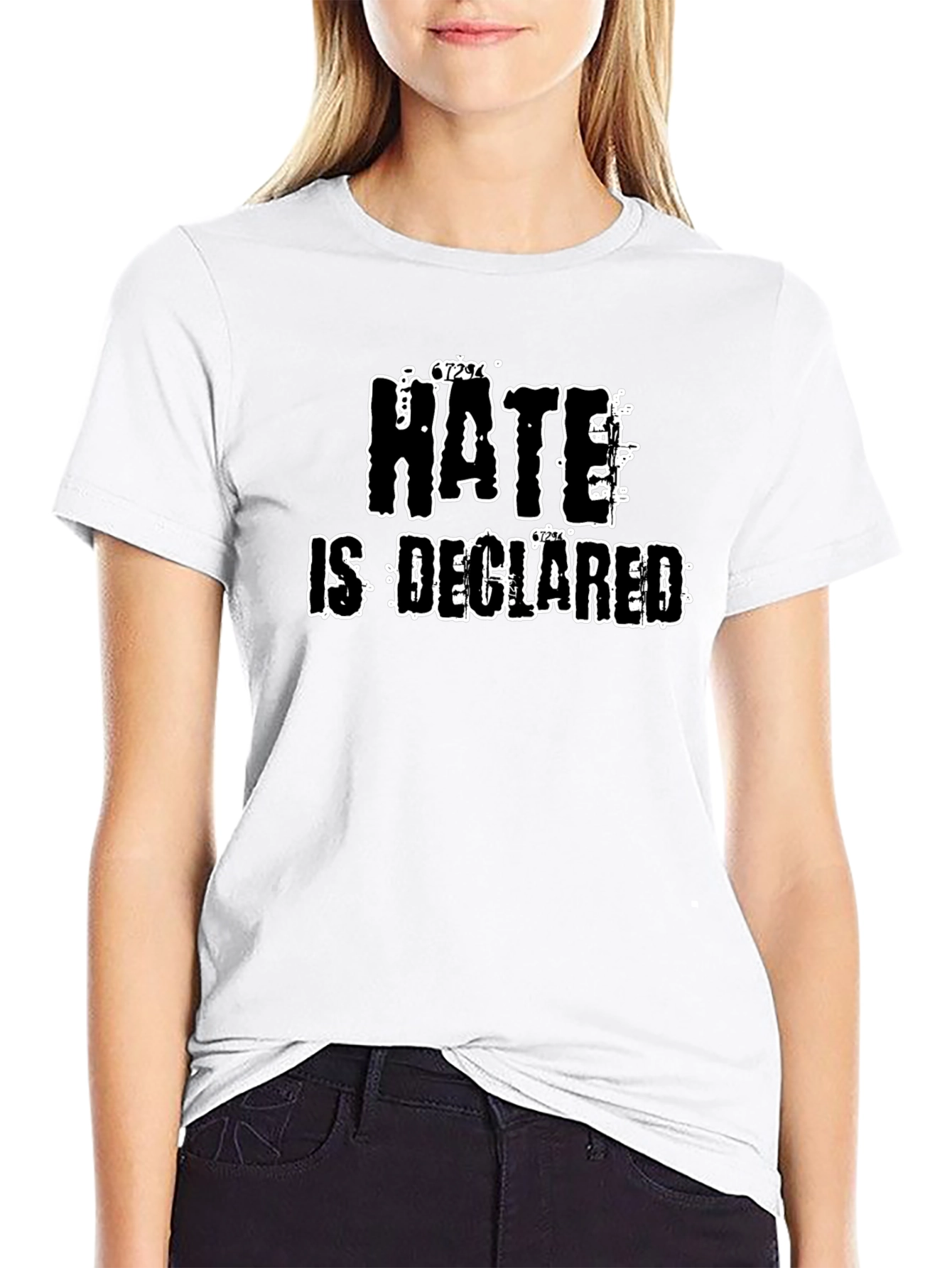 Hate Is Declared Black Graphic T-Shirt