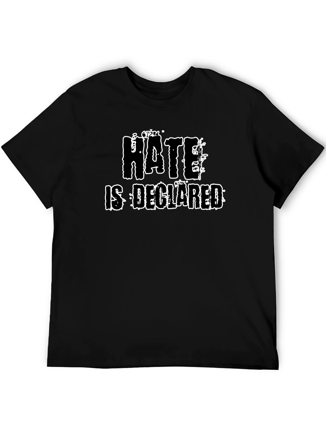 Hate Is Declared Black Graphic T-Shirt