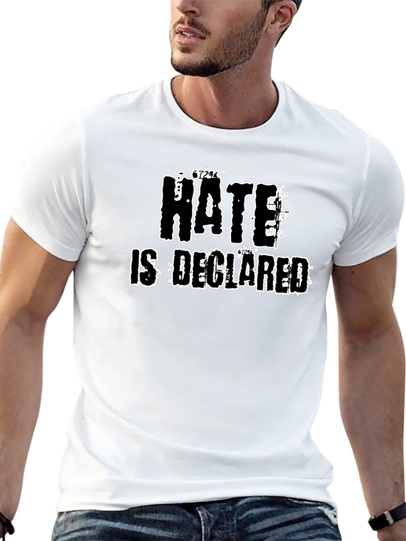Hate Is Declared Black Graphic T-Shirt