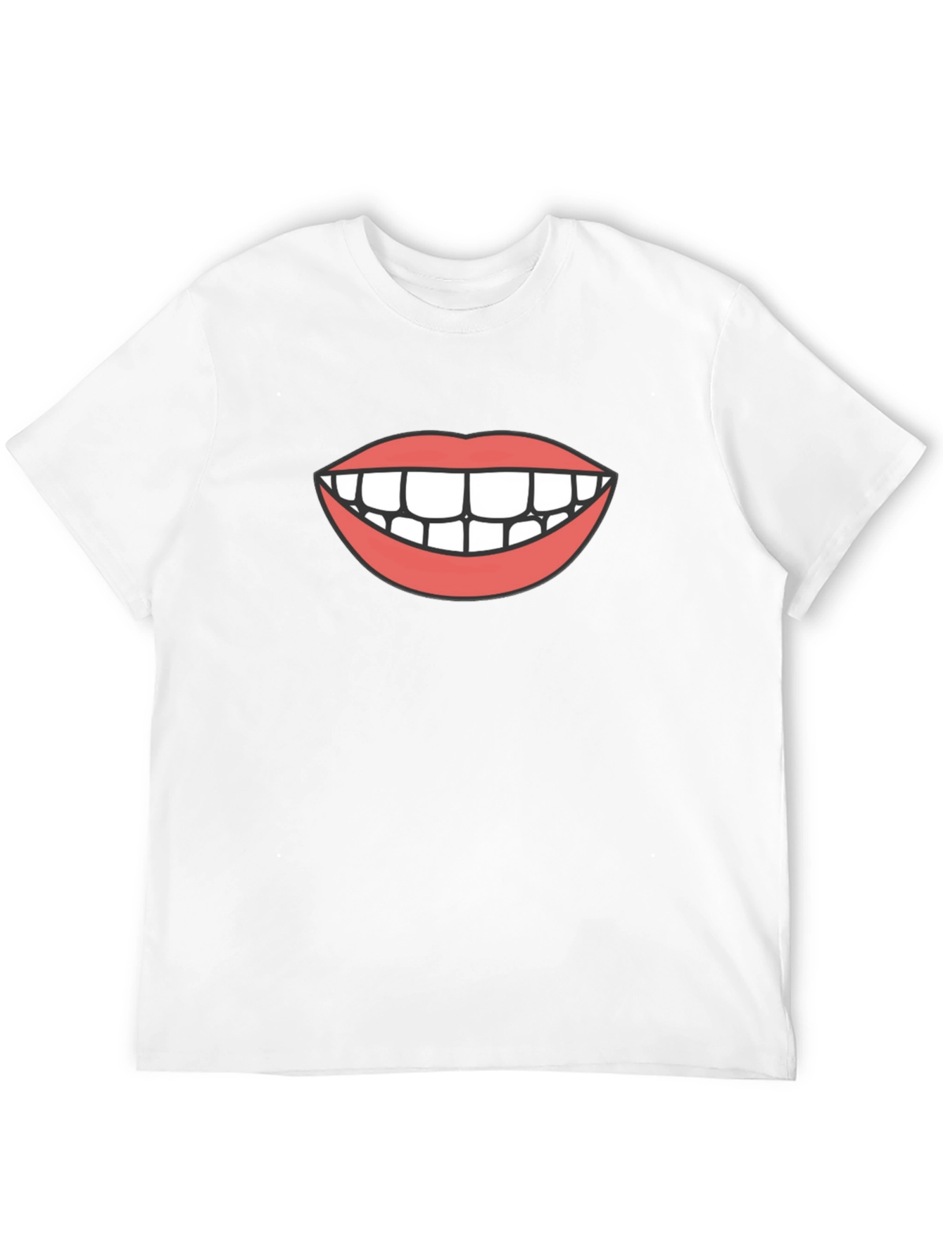 Funny Graphic Tee - Smile Mouth T-Shirt