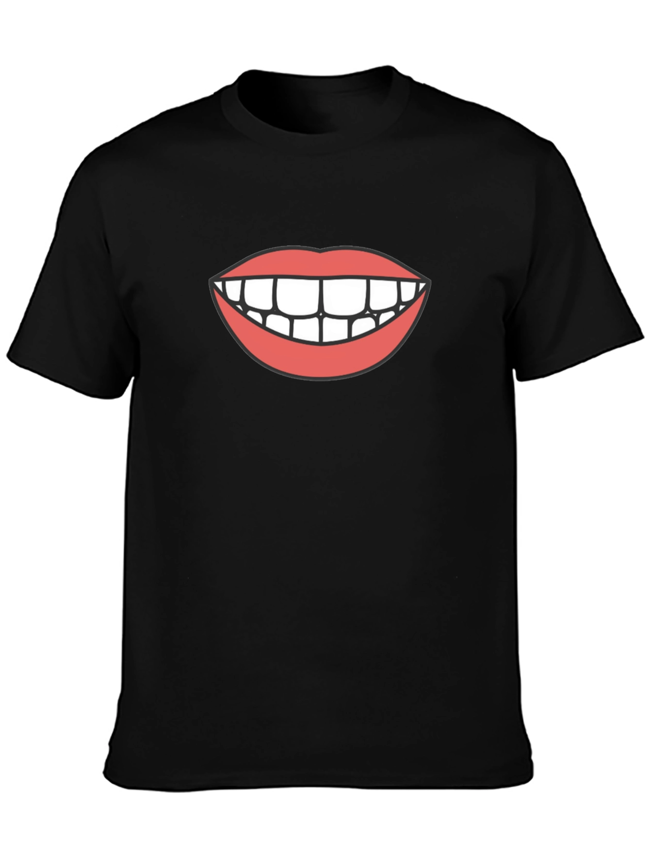 Funny Graphic Tee - Smile Mouth T-Shirt