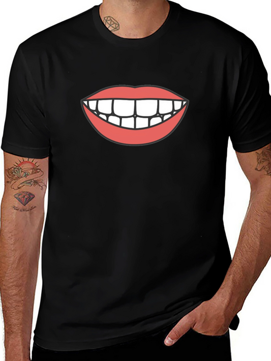 Funny Graphic Tee - Smile Mouth T-Shirt