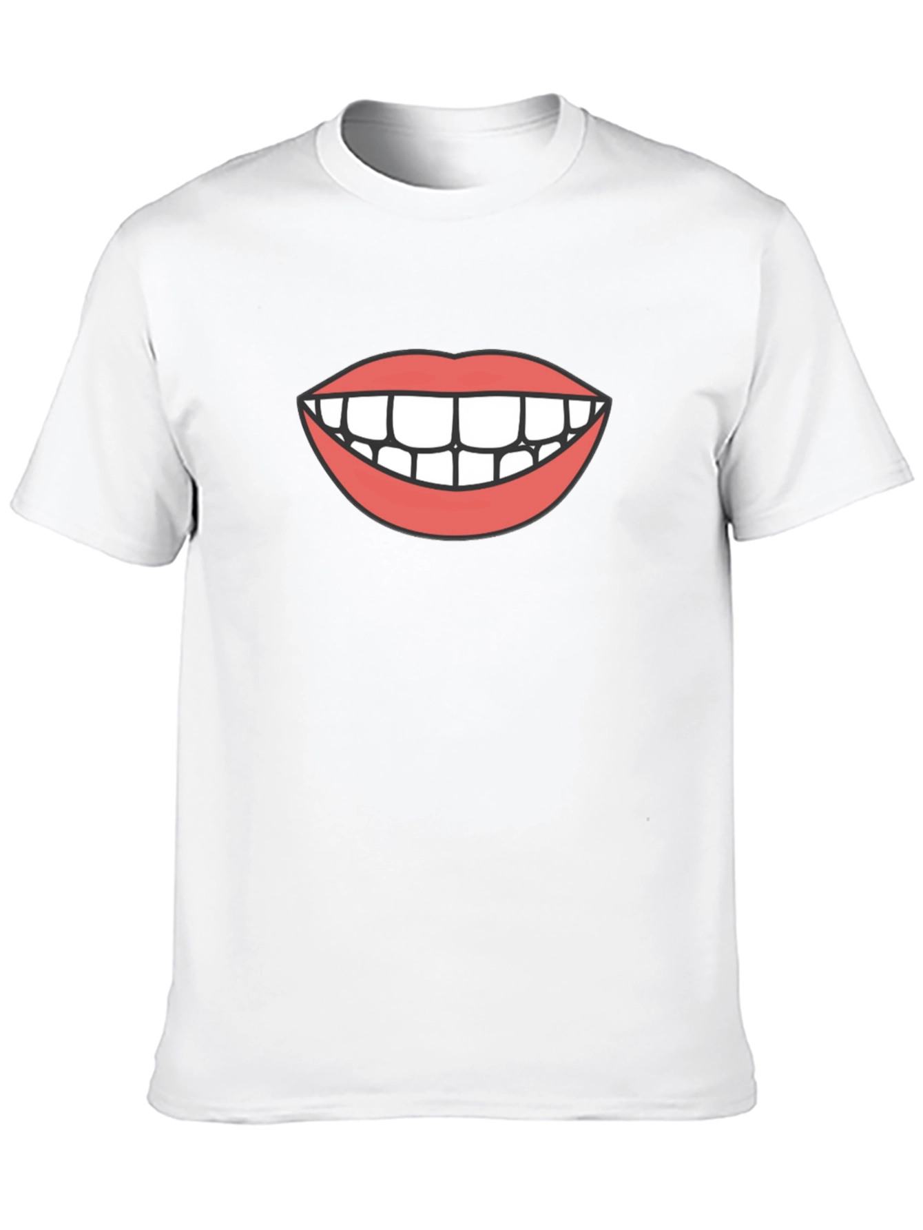 Funny Graphic Tee - Smile Mouth T-Shirt