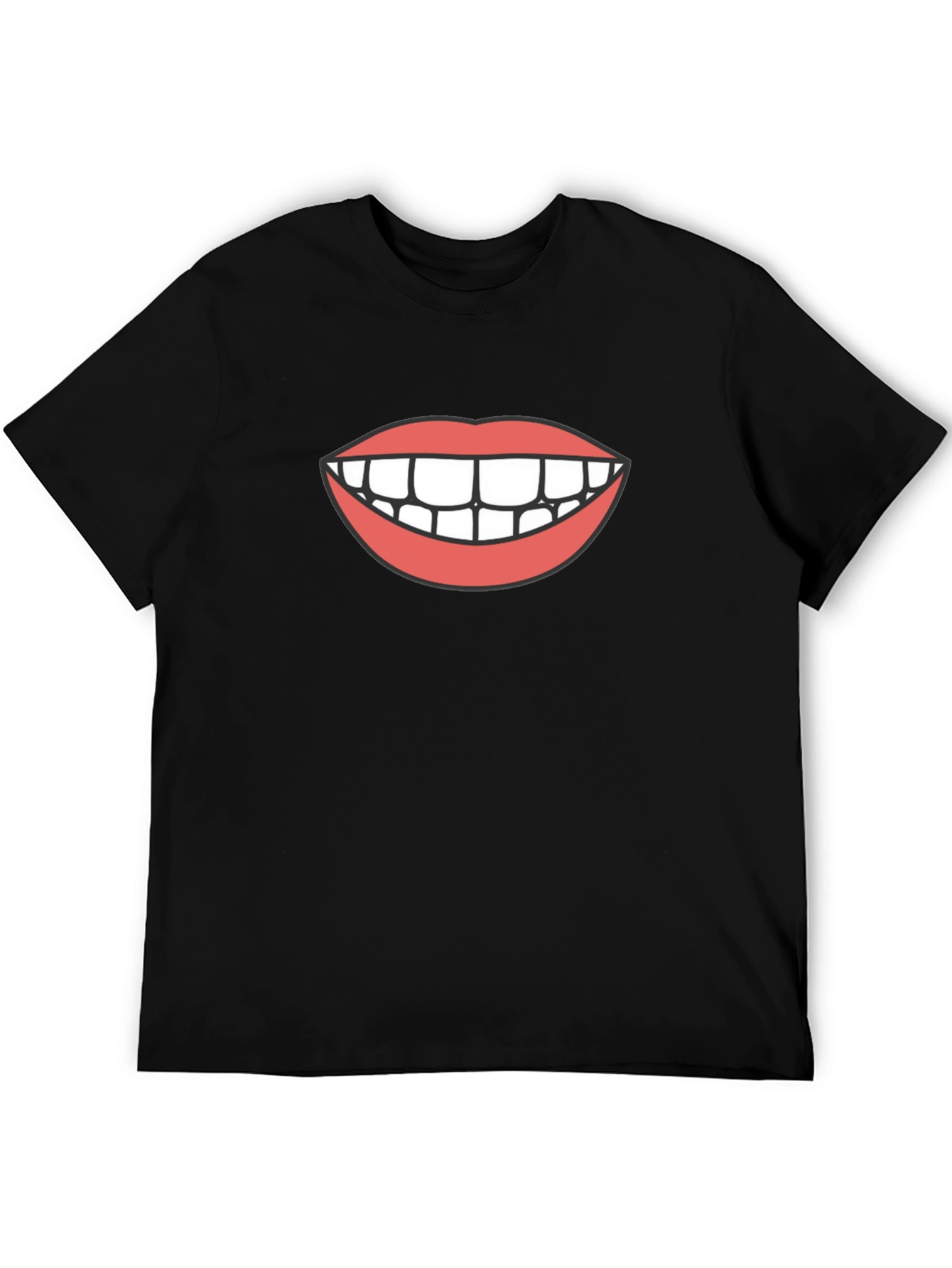 Funny Graphic Tee - Smile Mouth T-Shirt