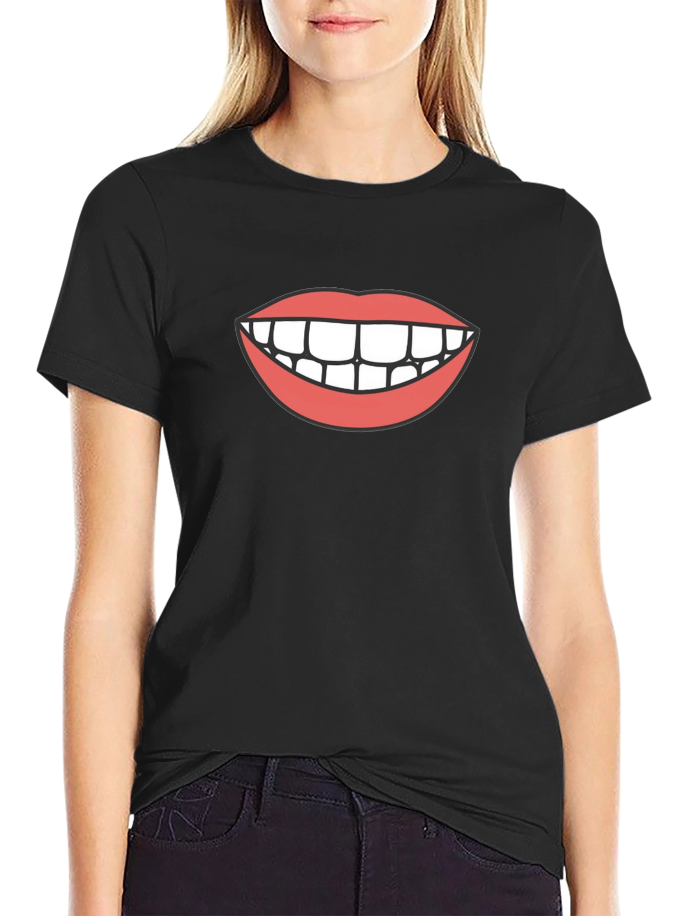 Funny Graphic Tee - Smile Mouth T-Shirt