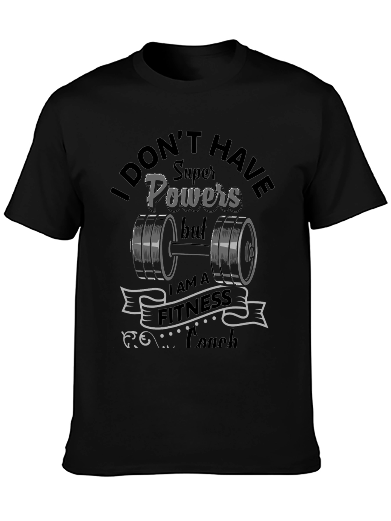 Fitness Coach Graphic T-Shirt - Super Powers Design