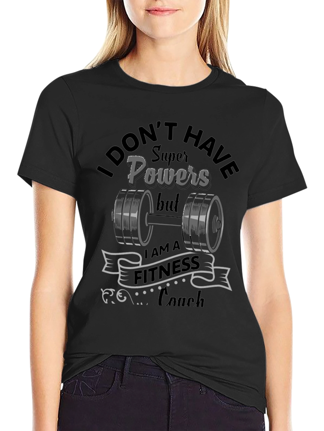 Fitness Coach Graphic T-Shirt - Super Powers Design