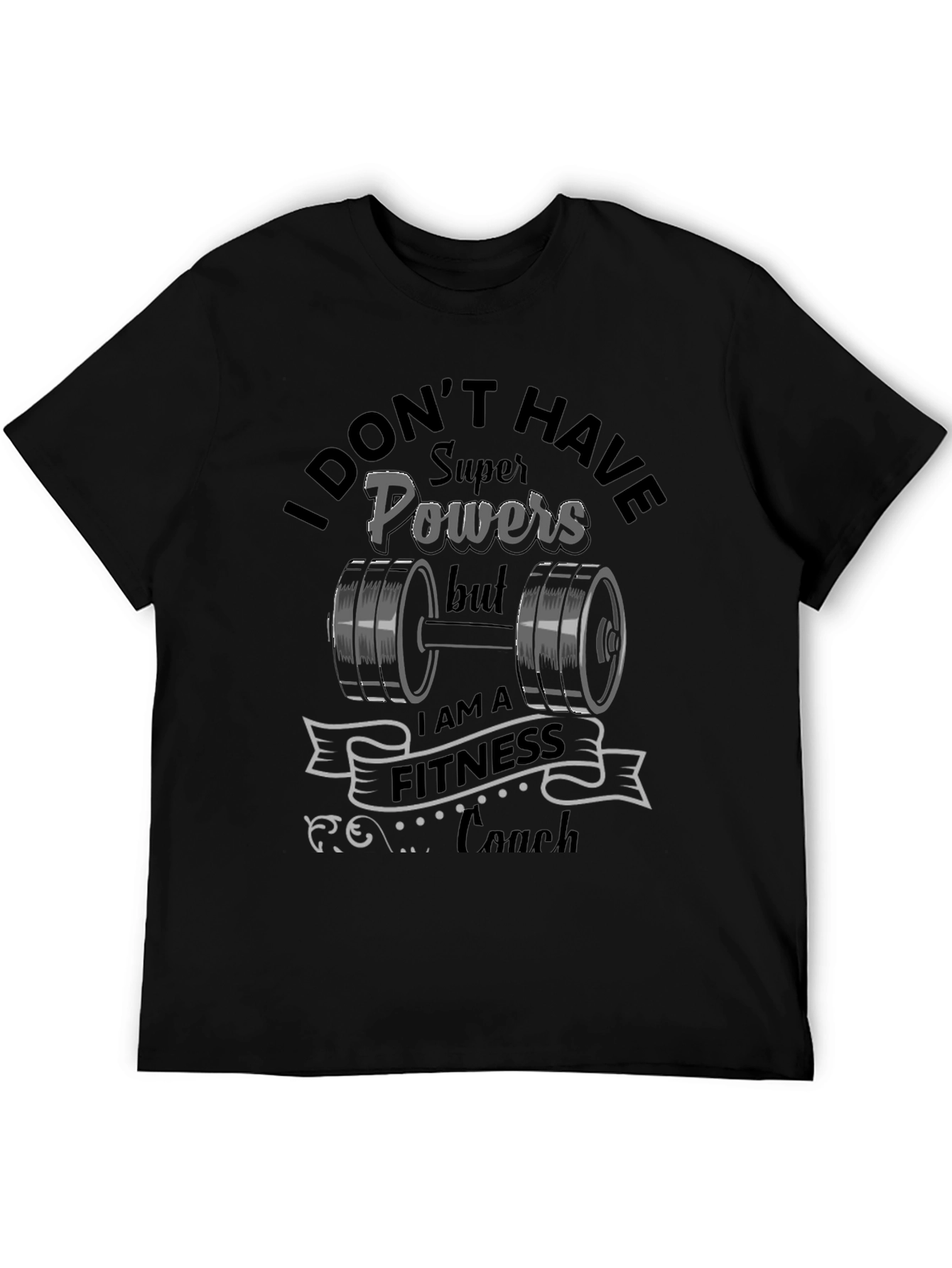 Fitness Coach Graphic T-Shirt - Super Powers Design