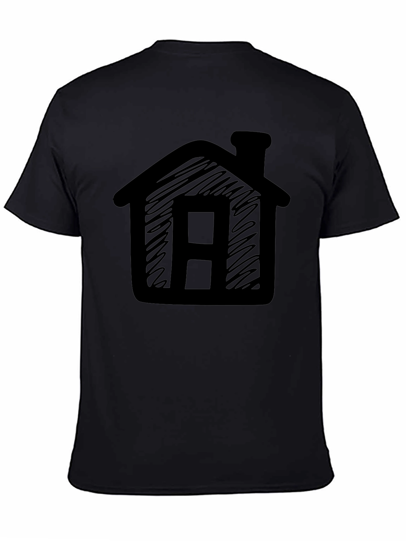 House Sketch Tee - Black Graphic T-Shirt