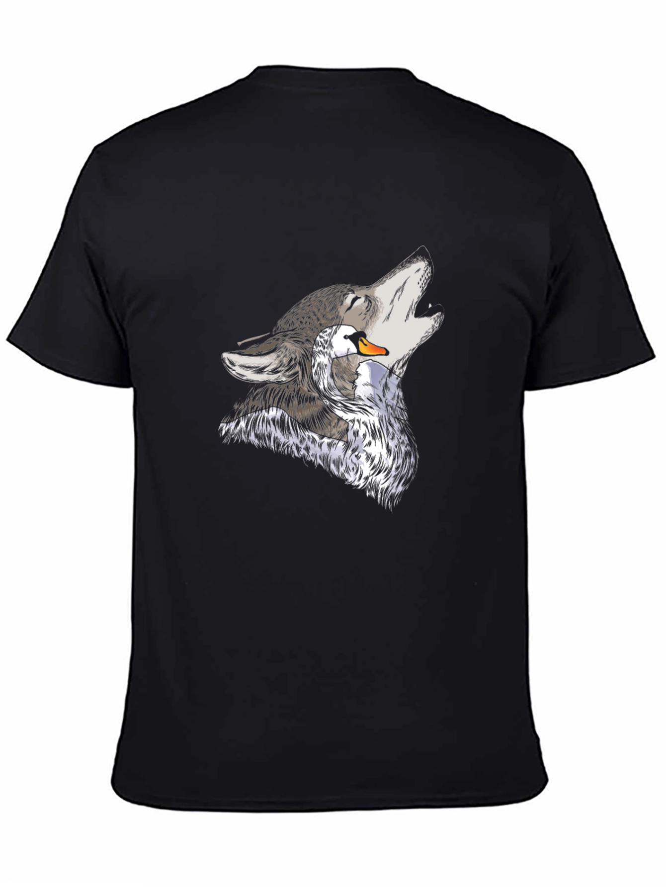 Wolf & Swan Graphic Print Black T-Shirt