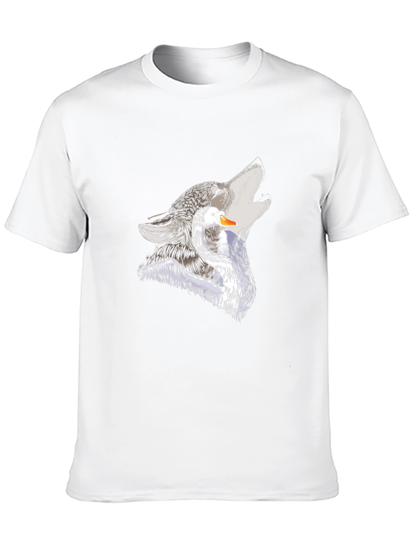 Wolf & Swan Graphic Print Black T-Shirt