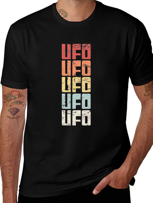 Retro UFO Graphic Tee - Vintage Style Alien Abduction T-Shirt