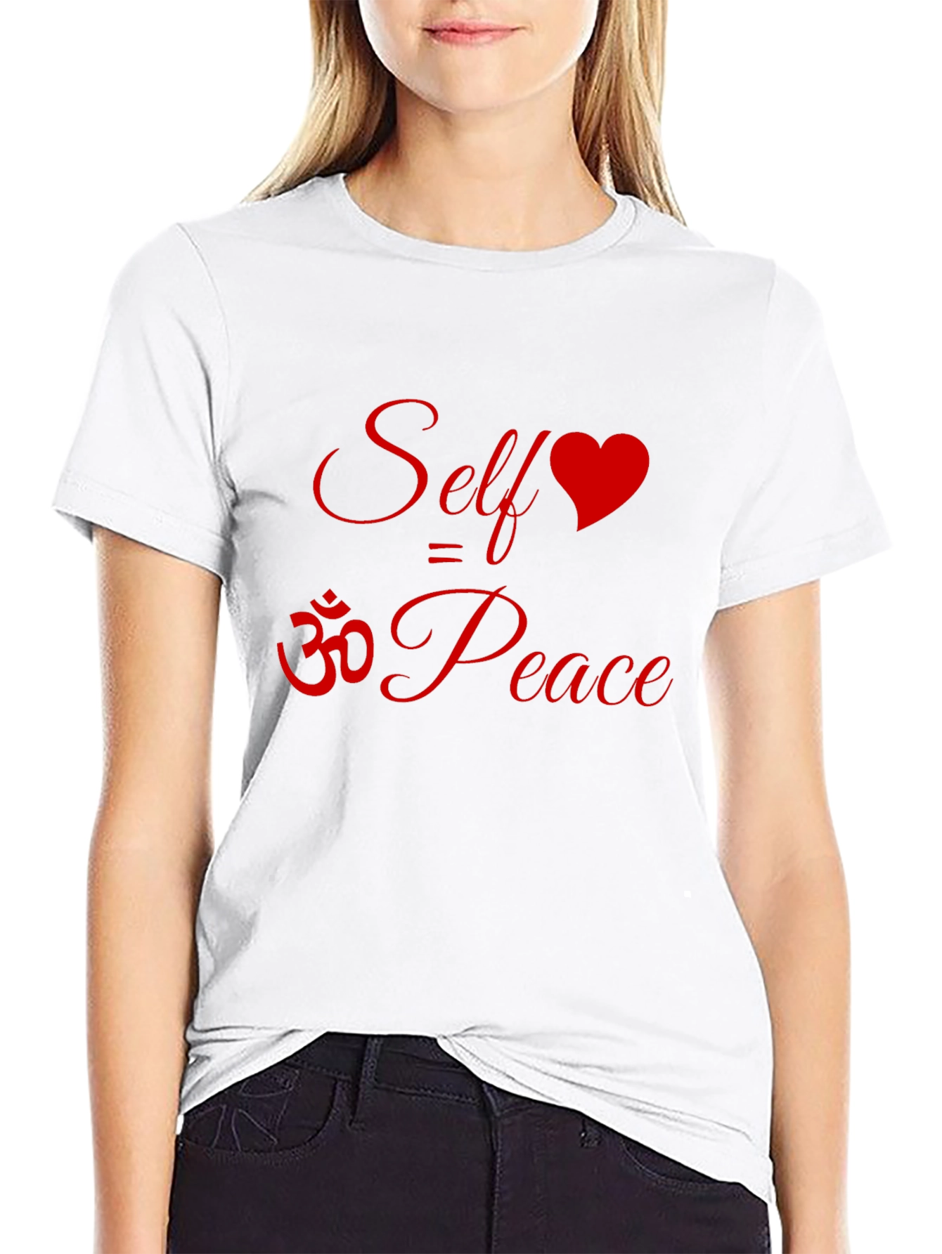 Self Love Peace T-Shirt Om Symbol Heart Graphic Tee