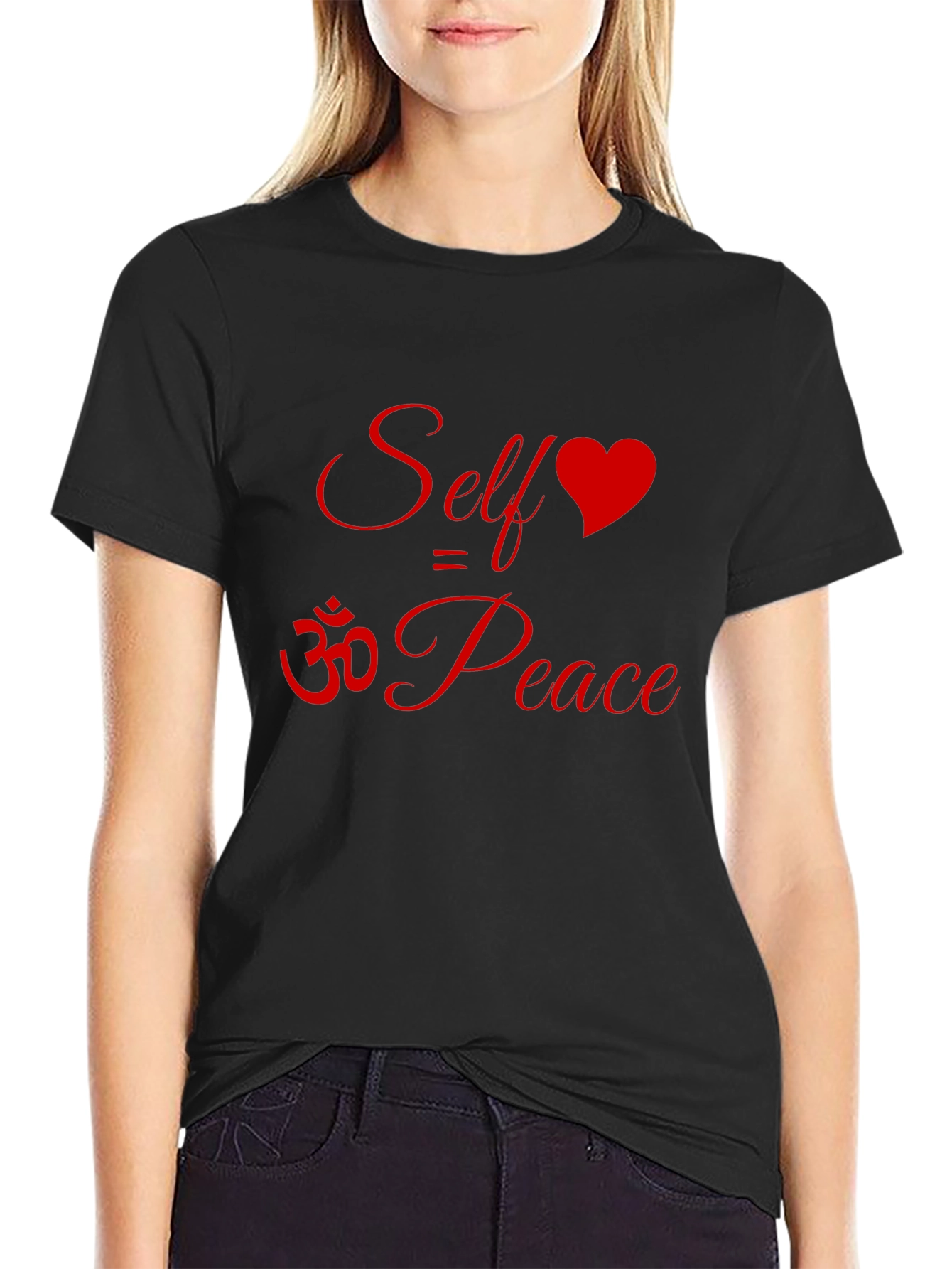 Self Love Peace T-Shirt Om Symbol Heart Graphic Tee