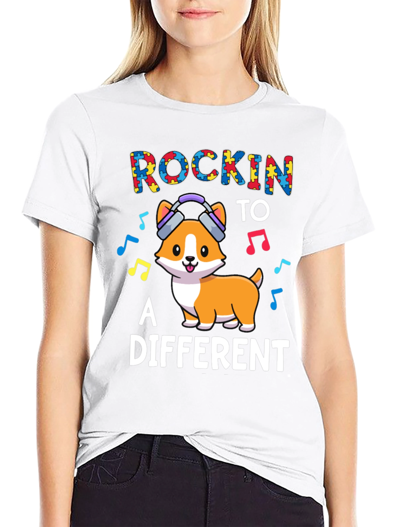Rockin to a Different Beat Autism Awareness T-Shirt