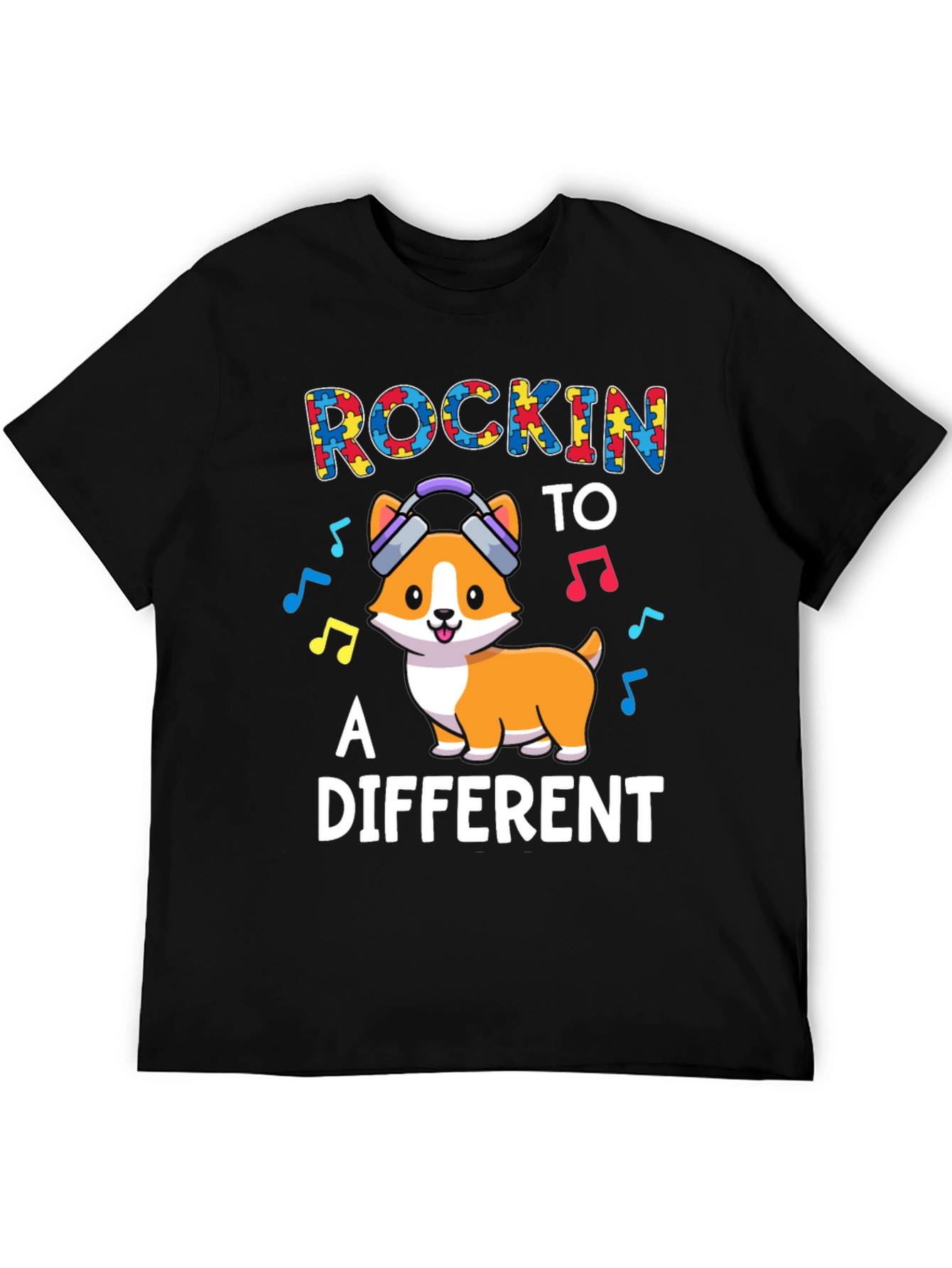 Rockin to a Different Beat Autism Awareness T-Shirt