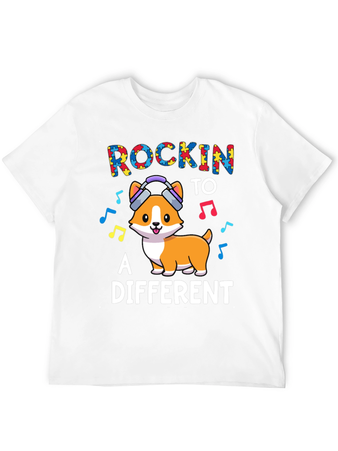 Rockin to a Different Beat Autism Awareness T-Shirt