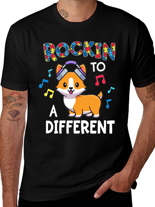 Rockin to a Different Beat Autism Awareness T-Shirt