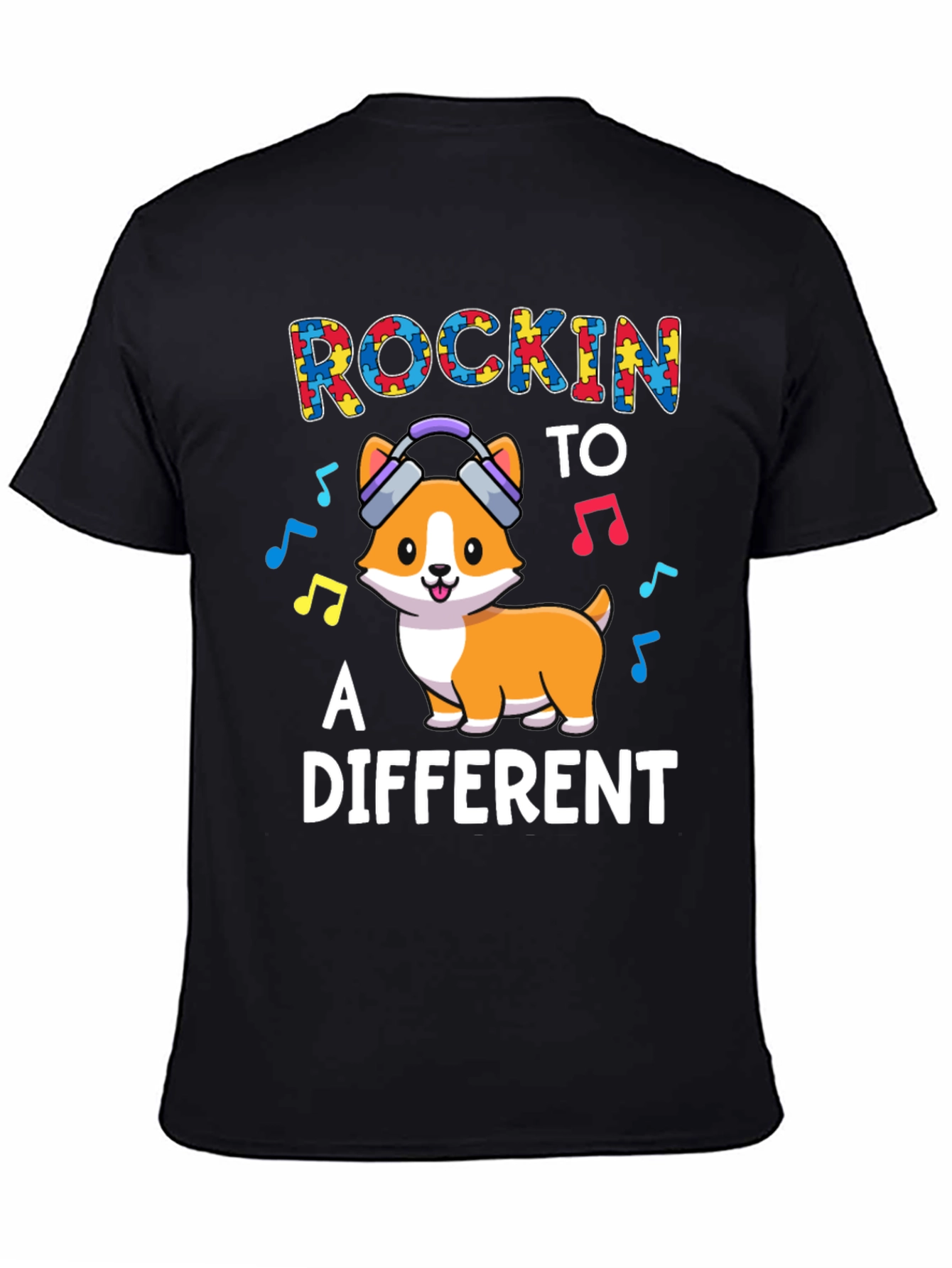 Rockin to a Different Beat Autism Awareness T-Shirt