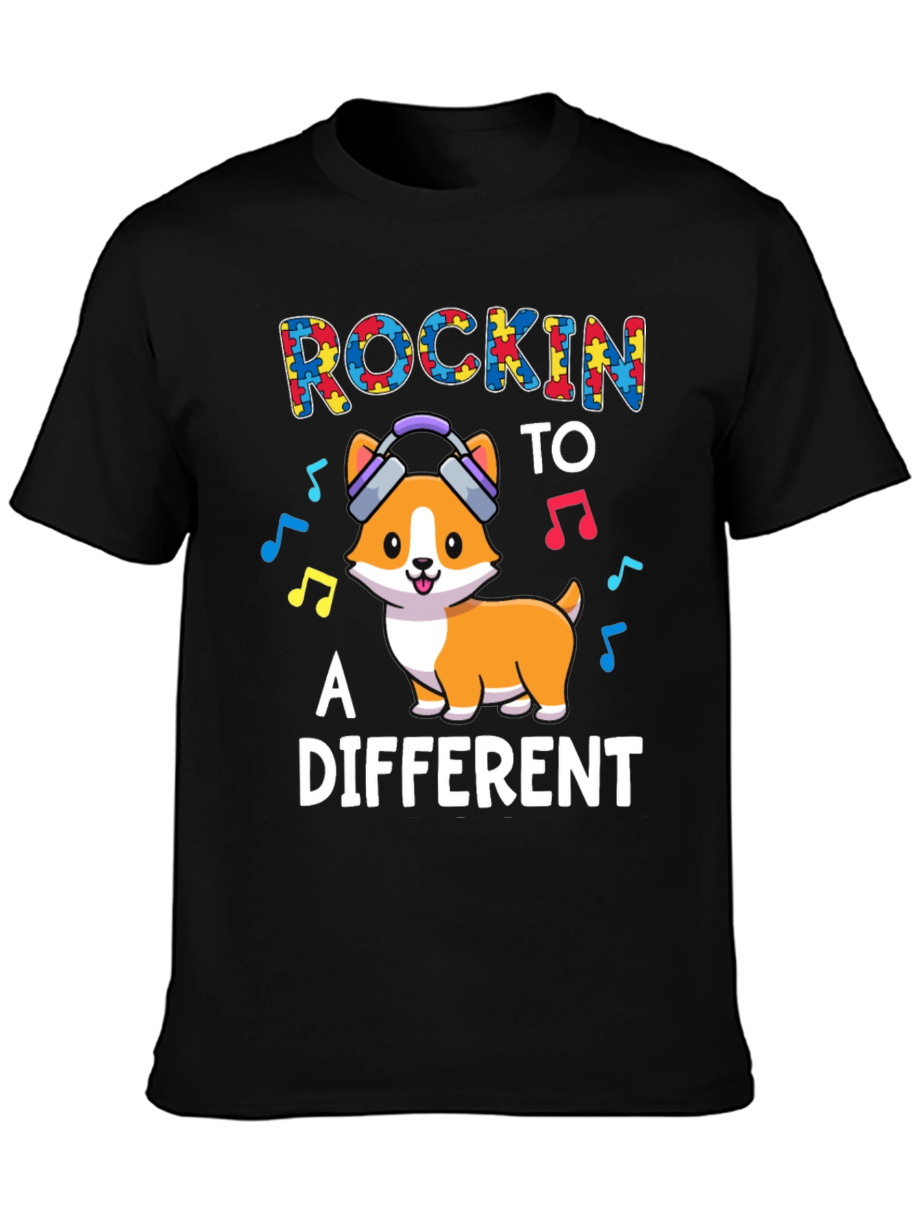 Rockin to a Different Beat Autism Awareness T-Shirt