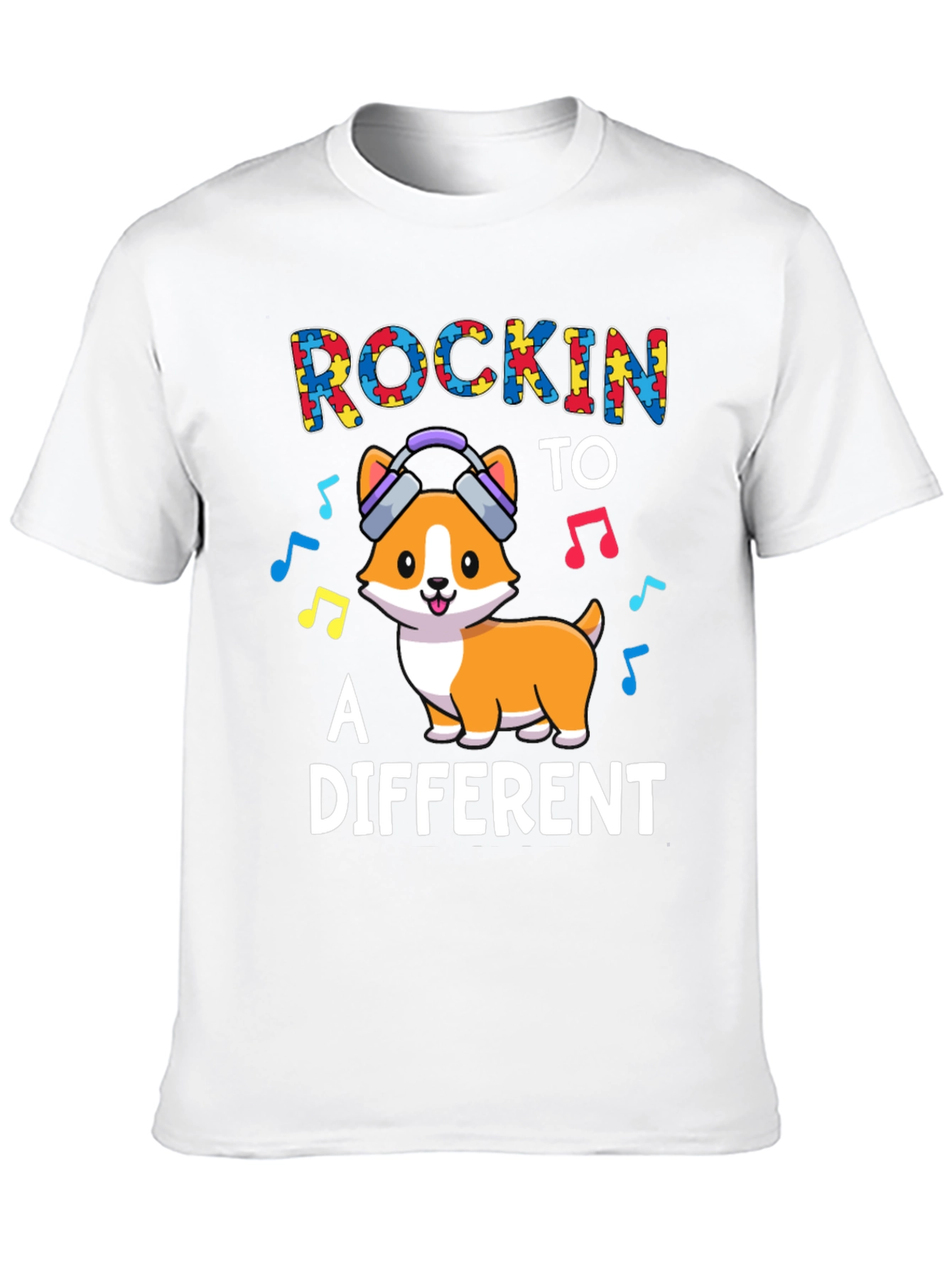 Rockin to a Different Beat Autism Awareness T-Shirt