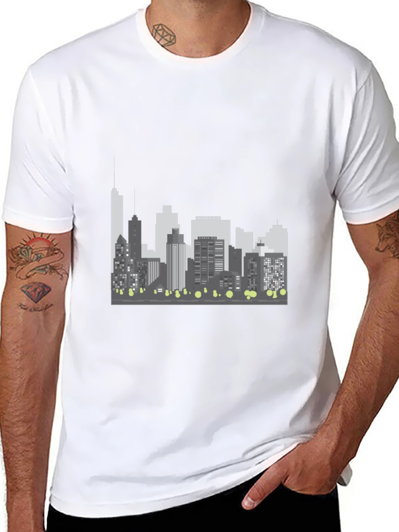Cityscape Graphic Tee - Modern Style