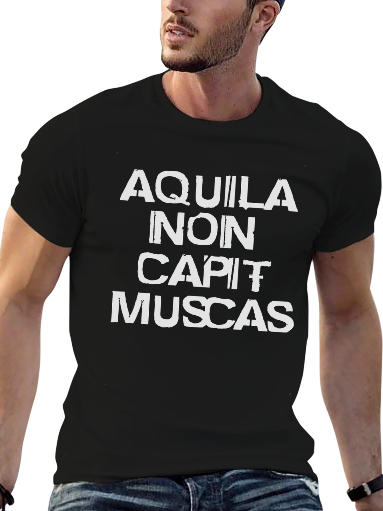 Aquila Non Capit Muscas Black T-Shirt