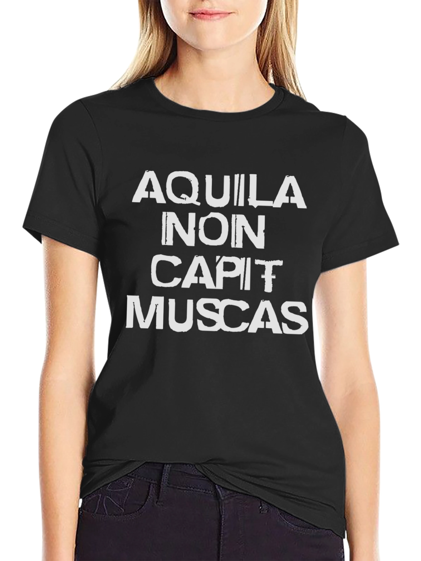 Aquila Non Capit Muscas Black T-Shirt