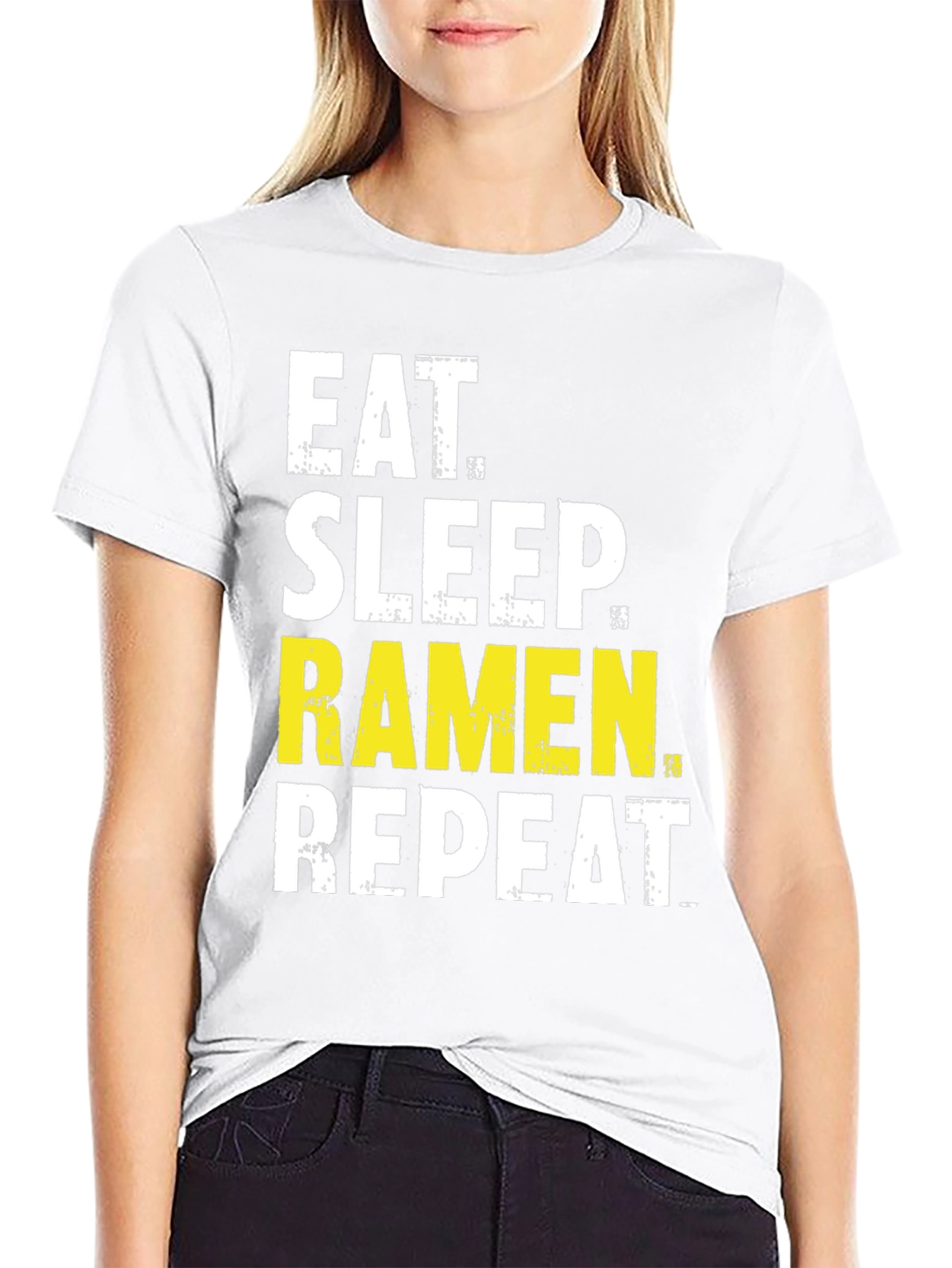 Eat Sleep Ramen Repeat Graphic T-Shirt