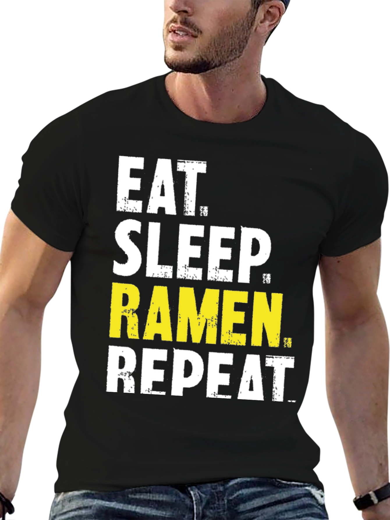 Eat Sleep Ramen Repeat Graphic T-Shirt