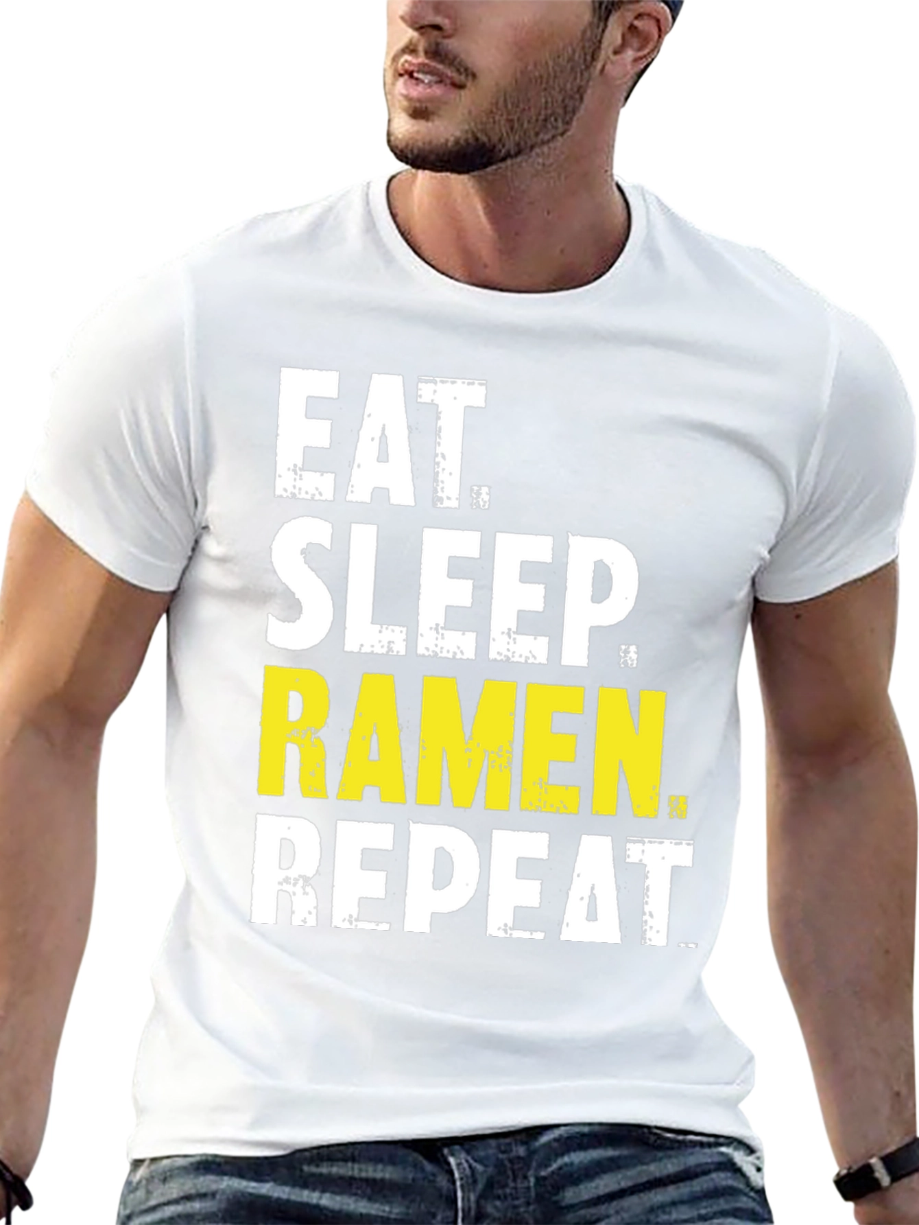 Eat Sleep Ramen Repeat Graphic T-Shirt