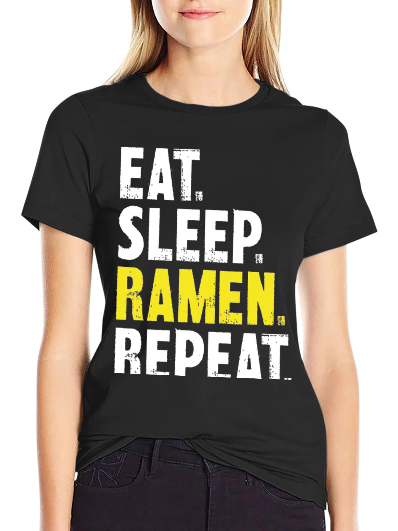 Eat Sleep Ramen Repeat Graphic T-Shirt