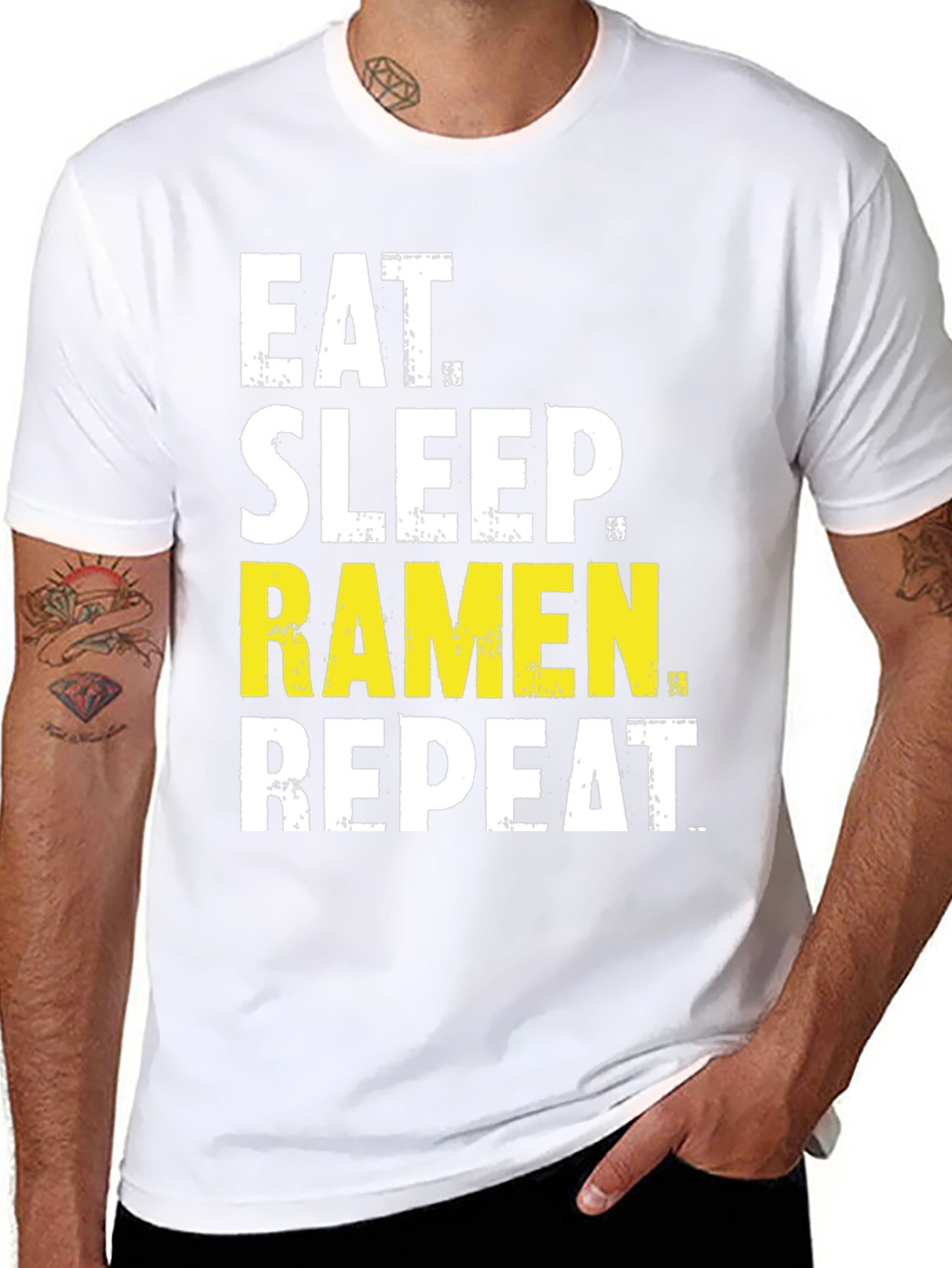 Eat Sleep Ramen Repeat Graphic T-Shirt