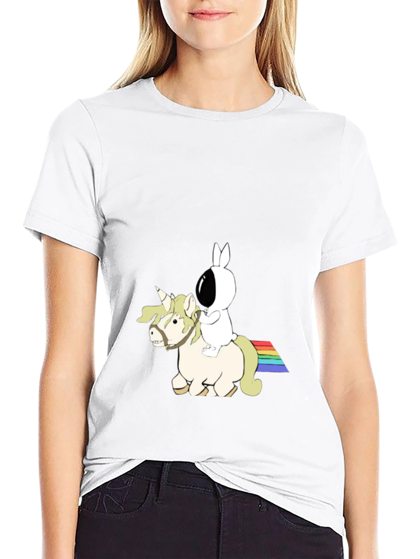 Bunny Astronaut Riding Unicorn T-Shirt