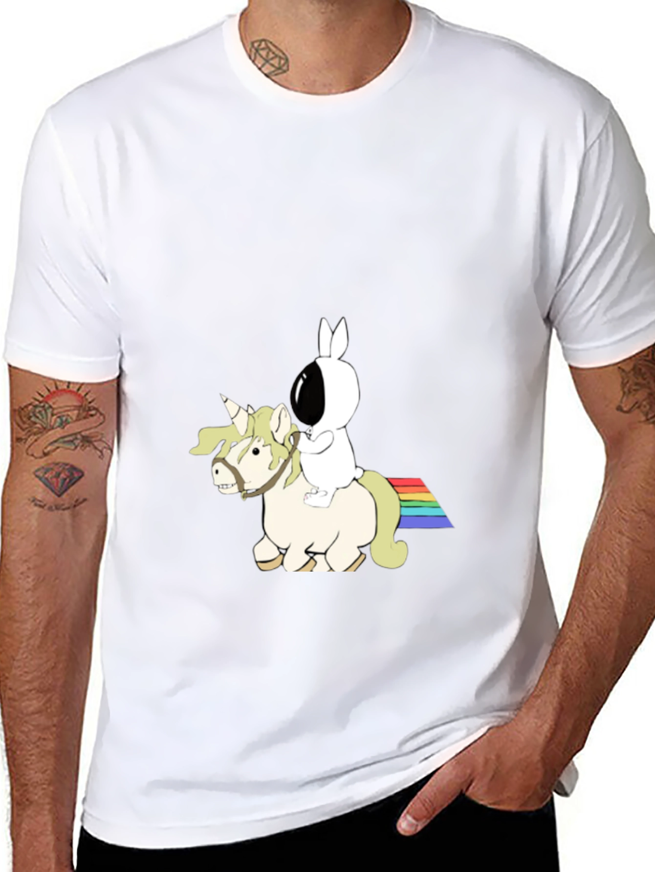 Bunny Astronaut Riding Unicorn T-Shirt