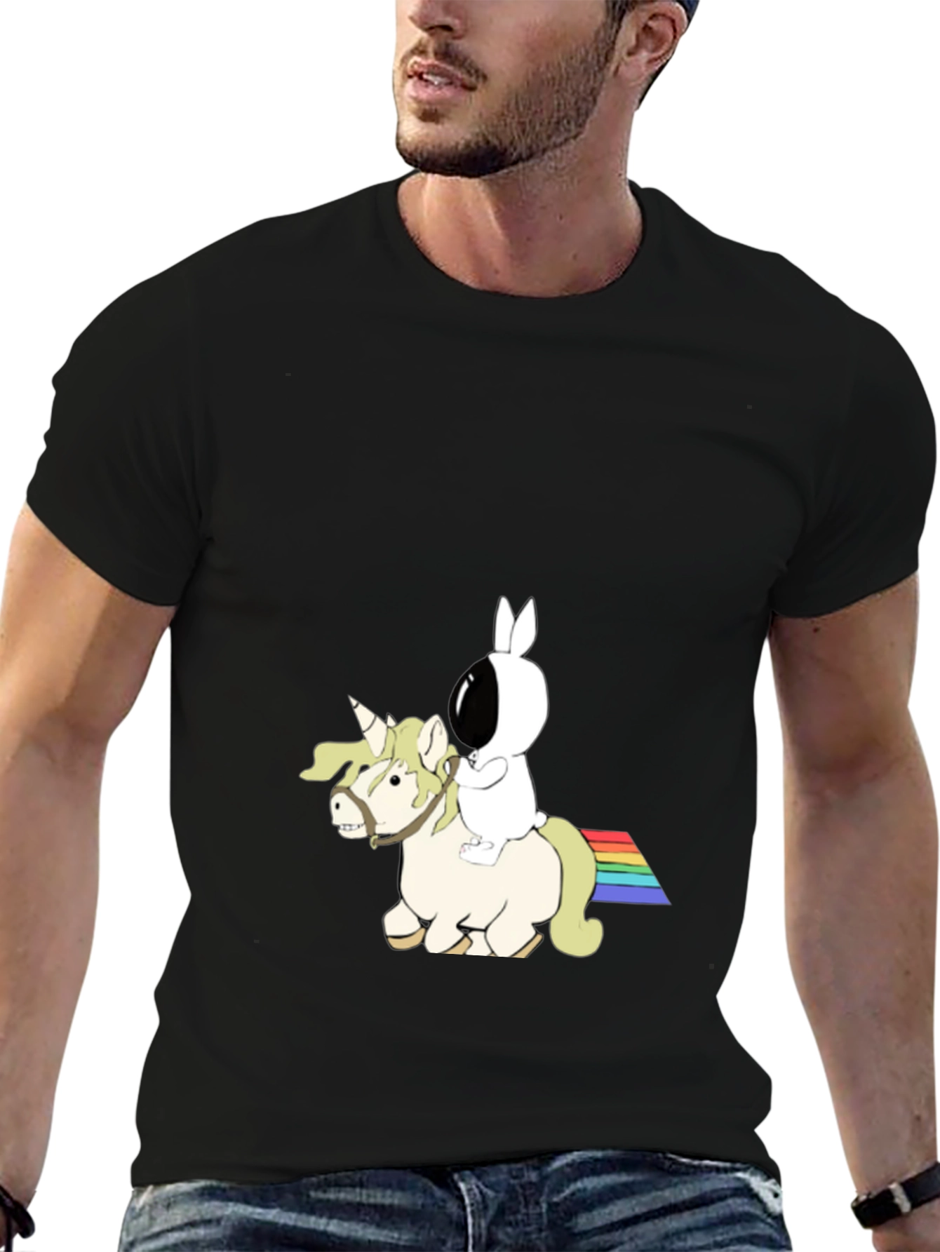 Bunny Astronaut Riding Unicorn T-Shirt