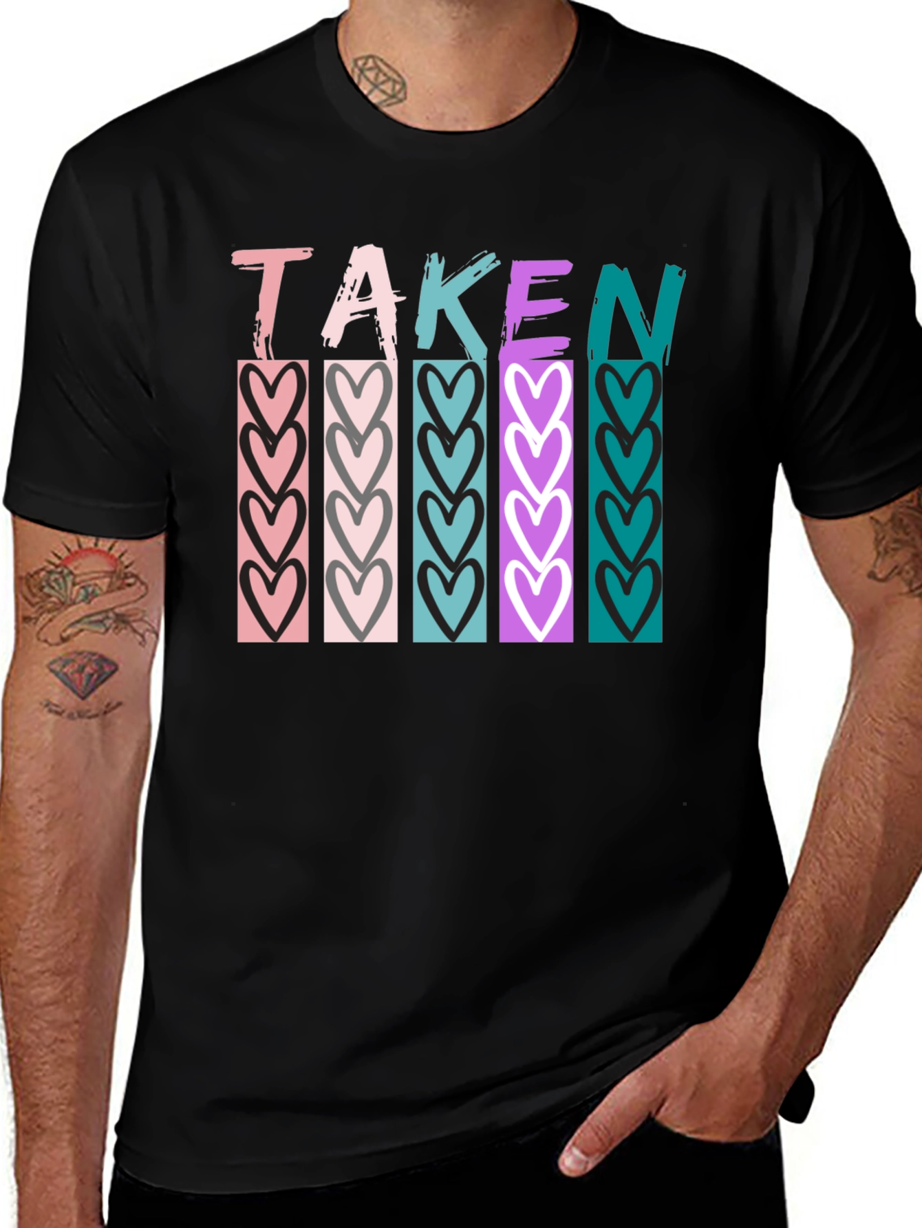Taken Heart Graphic T-Shirt - Stylish Valentines Day Apparel