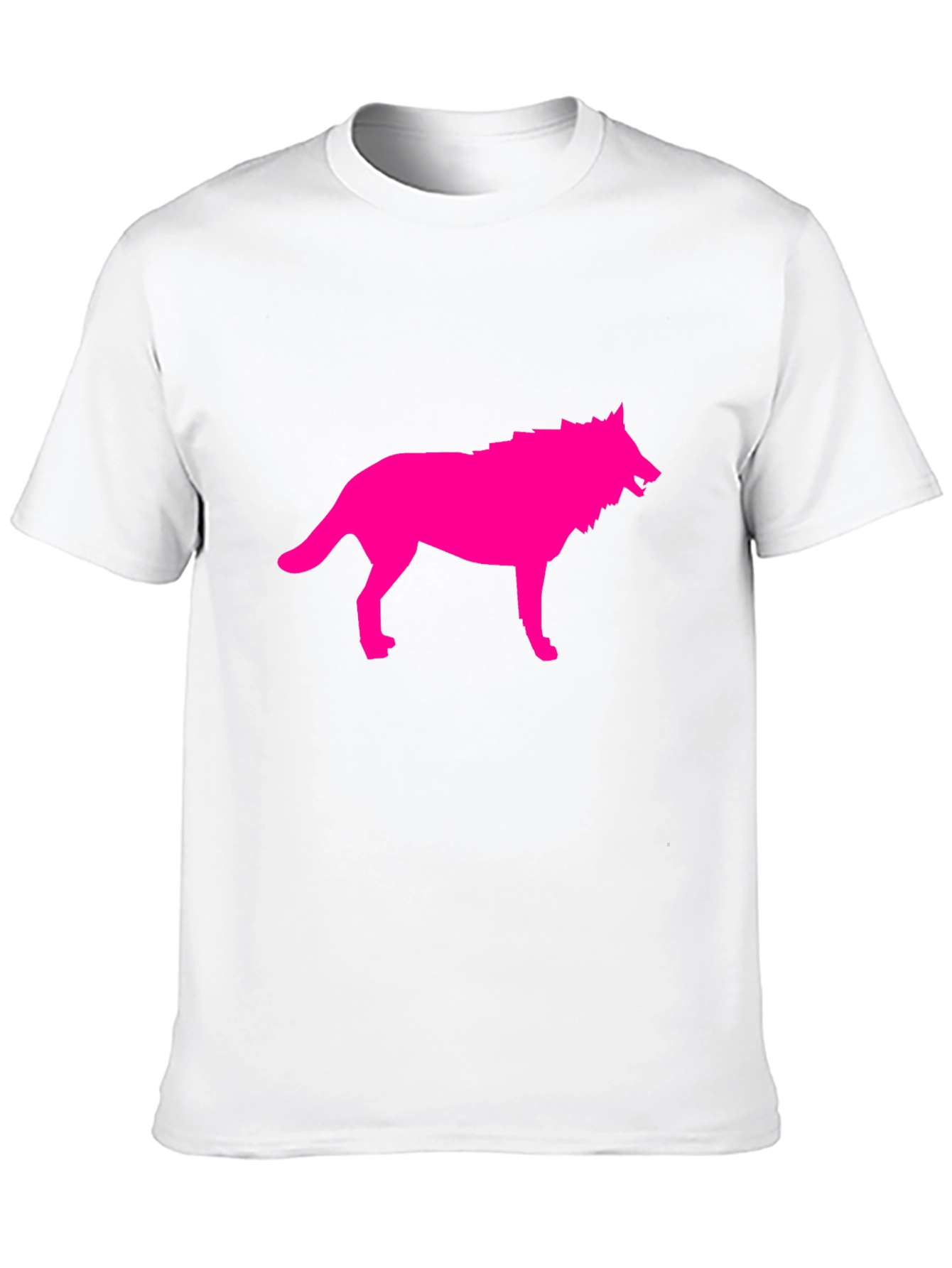 Pink Wolf Graphic Black T-Shirt