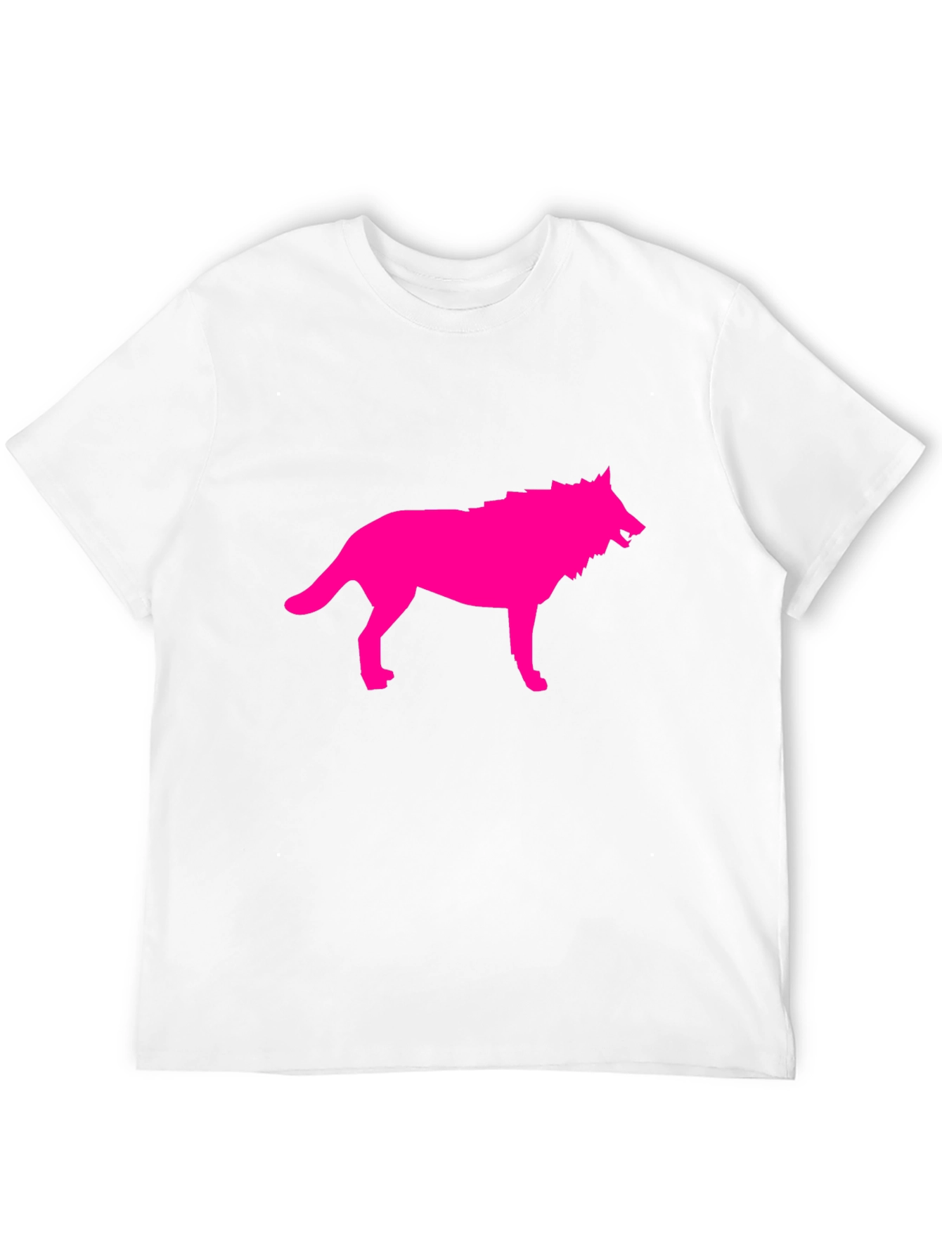 Pink Wolf Graphic Black T-Shirt